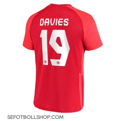 Billiga Kanada Alphonso Davies #19 Hemma fotbollskläder VM 2022 Kortärmad